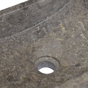 vidaXL Sink 45x30x12 cm Marble High Gloss Grey