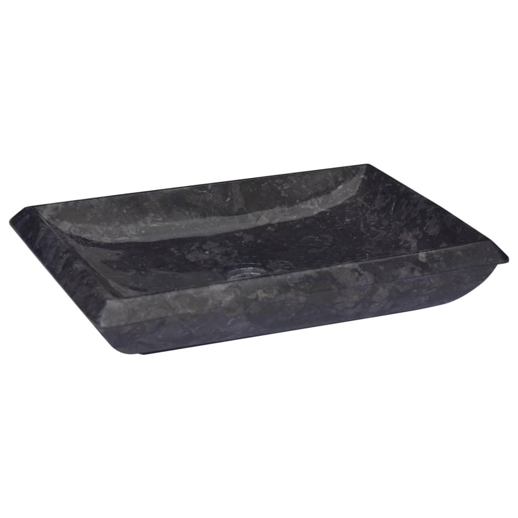 vidaXL Sink Black 50x35x10 cm Marble