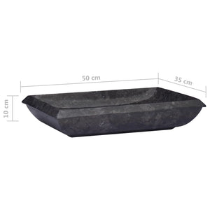 vidaXL Sink Black 50x35x10 cm Marble