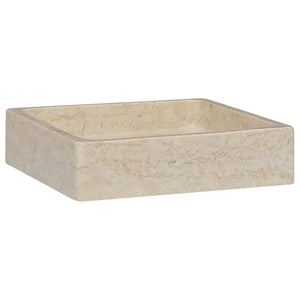 vidaXL Sink Cream 40x40x10 cm Marble