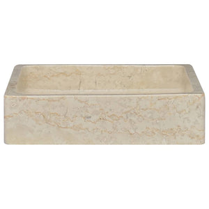 vidaXL Sink Cream 40x40x10 cm Marble