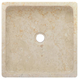 vidaXL Sink Cream 40x40x10 cm Marble