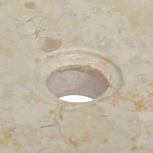 vidaXL Sink Cream 40x40x10 cm Marble