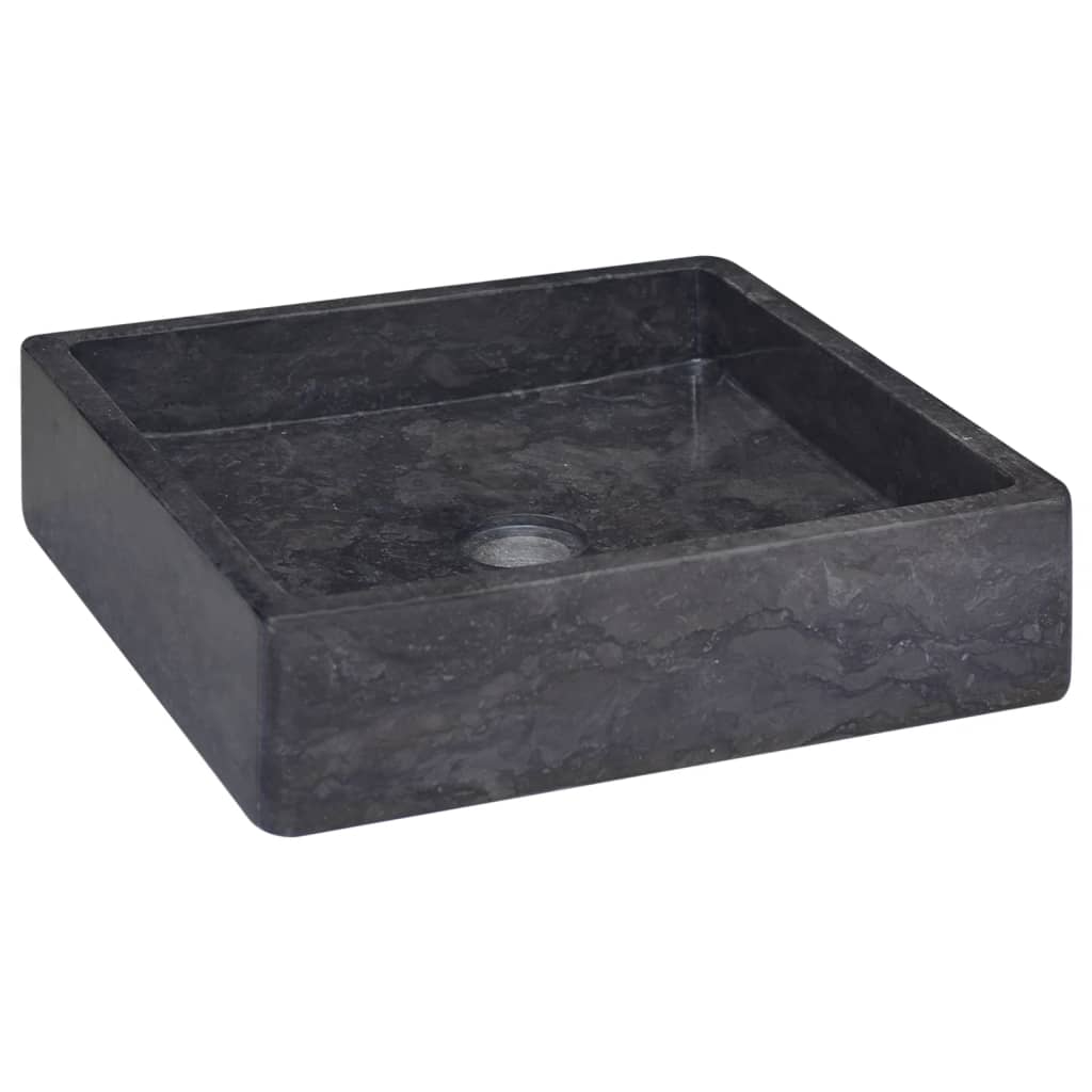 vidaXL Sink Black 40x40x10 cm Marble