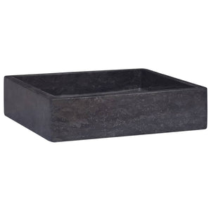 vidaXL Sink Black 40x40x10 cm Marble