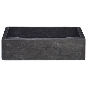 vidaXL Sink Black 40x40x10 cm Marble