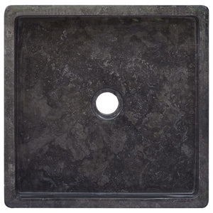 vidaXL Sink Black 40x40x10 cm Marble