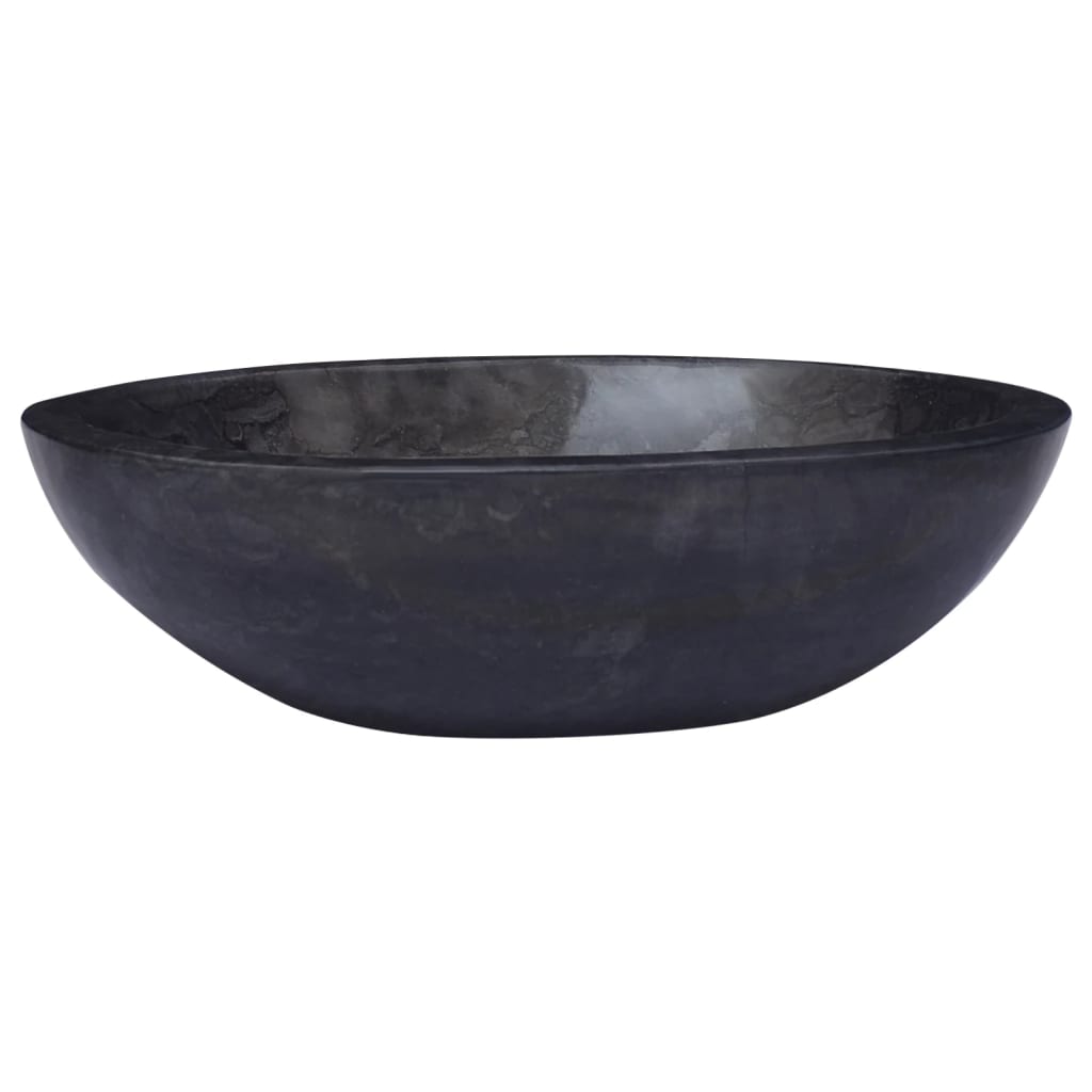 vidaXL Sink Black 53x40x15 cm Marble