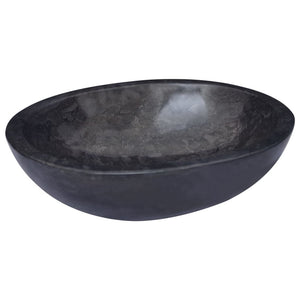 vidaXL Sink Black 53x40x15 cm Marble