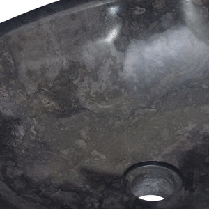 vidaXL Sink Black 53x40x15 cm Marble