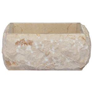 vidaXL Sink Cream 30x30x13 cm Marble