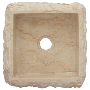 vidaXL Sink Cream 30x30x13 cm Marble