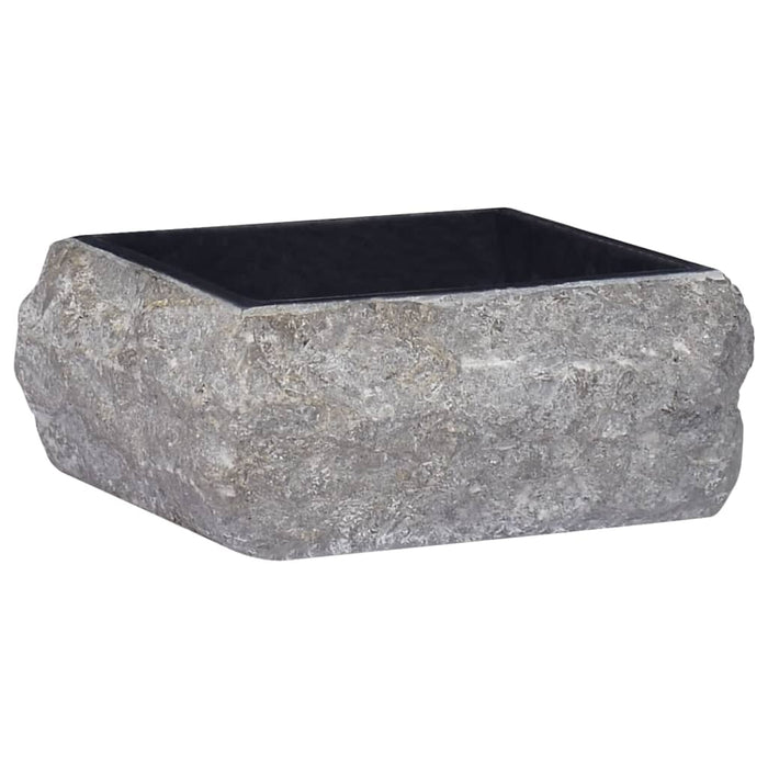 vidaXL Sink Black 30x30x13 cm Marble