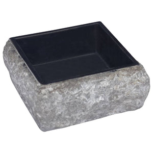 vidaXL Sink Black 30x30x13 cm Marble