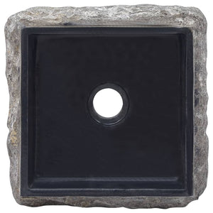 vidaXL Sink Black 30x30x13 cm Marble