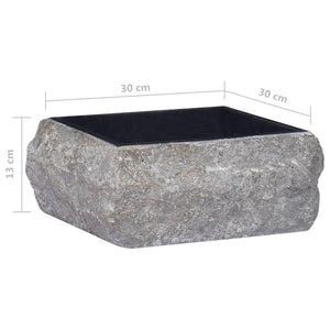 vidaXL Sink Black 30x30x13 cm Marble