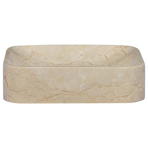 vidaXL Sink Cream 40x40x10 cm Marble