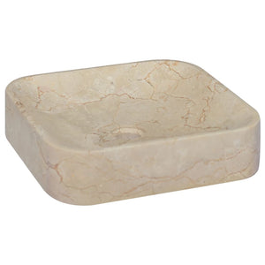 vidaXL Sink Cream 40x40x10 cm Marble