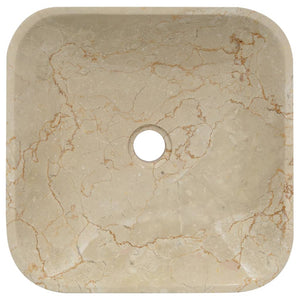 vidaXL Sink Cream 40x40x10 cm Marble