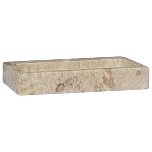 vidaXL Sink Cream 38x24x6.5 cm Marble