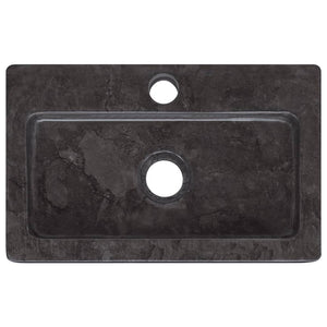 vidaXL Sink Black 38x24x6.5 cm Marble