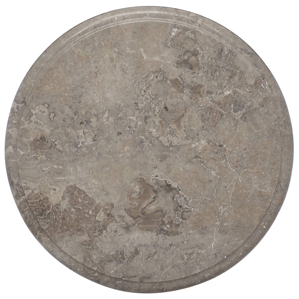 vidaXL Table Top Grey Ø40x2.5 cm Marble