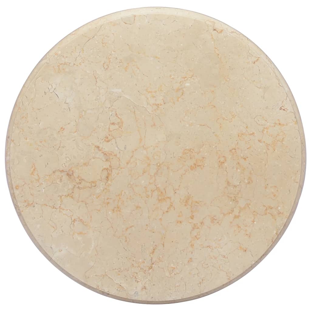 vidaXL Table Top Cream Ø50x2.5 cm Marble