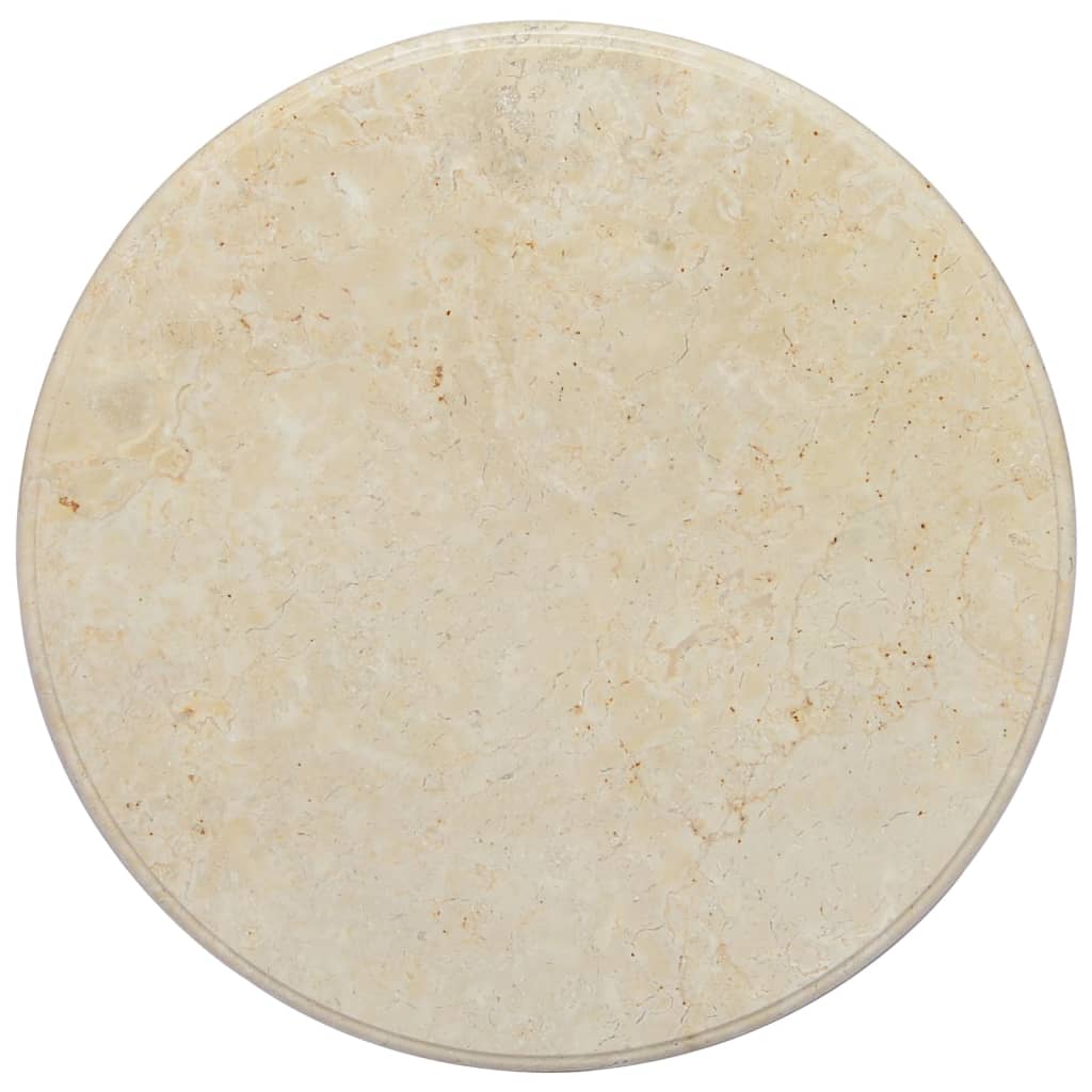 vidaXL Table Top Cream Ø60x2.5 cm Marble