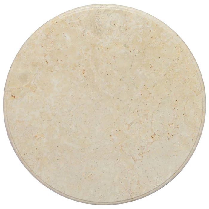 vidaXL Table Top Cream Ø60x2.5 cm Marble