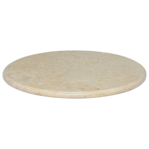 vidaXL Table Top Cream Ø60x2.5 cm Marble