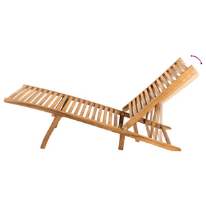 vidaXL Sun Lounger Solid Teak Wood