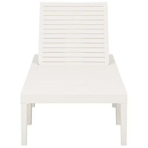 vidaXL Sun Lounger Plastic White