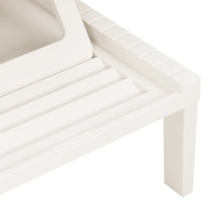 vidaXL Sun Lounger Plastic White