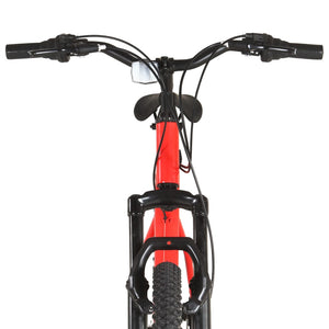 vidaXL Mountain Bike 21 Speed 29 inch Wheel 53 cm Frame Red