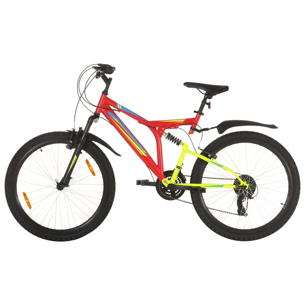 vidaXL Mountain Bike 21 Speed 26 inch Wheel 49 cm Red