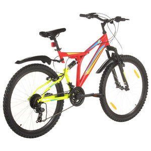 vidaXL Mountain Bike 21 Speed 26 inch Wheel 49 cm Red