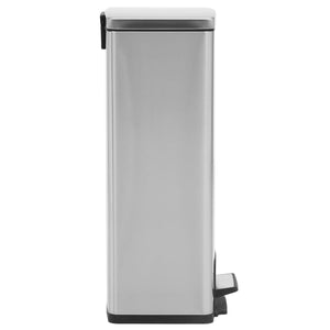 vidaXL Dustbin with Pedal Anti-fingerprint 30L Silver Stainless Steel