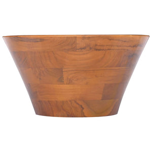 vidaXL Basin Solid Teak Wood Φ40x20 cm