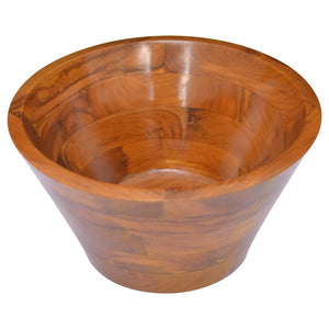 vidaXL Basin Solid Teak Wood Φ40x20 cm