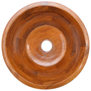 vidaXL Basin Solid Teak Wood Φ40x20 cm