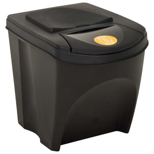 vidaXL Stackable Dustbins 3 pcs Anthracite 75 L