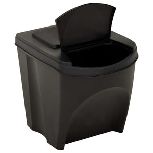 vidaXL Stackable Dustbins 3 pcs Anthracite 75 L