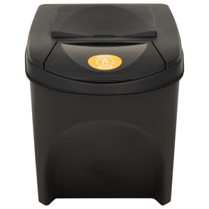 vidaXL Stackable Dustbins 3 pcs Anthracite 75 L