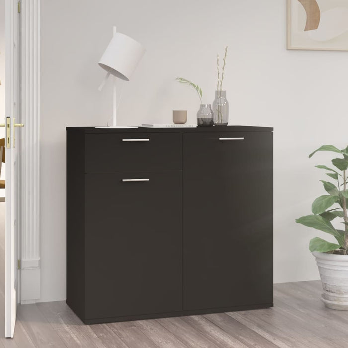 vidaXL Sideboard Black 80x36x75 cm Engineered Wood