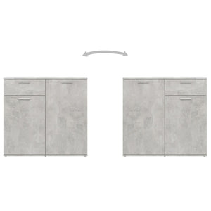 vidaXL Sideboard Concrete Grey 80x36x75 cm Engineered Wood