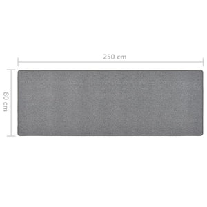 vidaXL Carpet Runner Dark Grey 80x250 cm