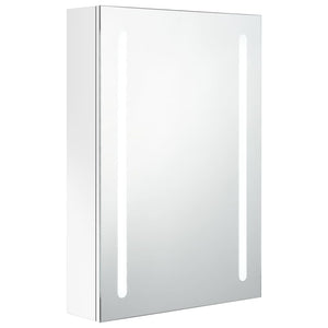 vidaXL LED Bathroom Mirror Cabinet Shining White 50x13x70 cm