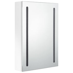 vidaXL LED Bathroom Mirror Cabinet Shining White 50x13x70 cm