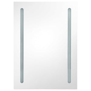 vidaXL LED Bathroom Mirror Cabinet Shining White 50x13x70 cm