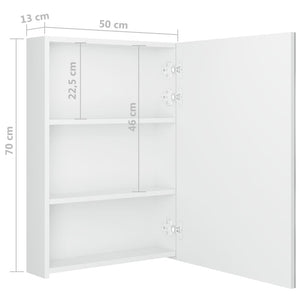 vidaXL LED Bathroom Mirror Cabinet Shining White 50x13x70 cm